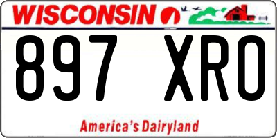 WI license plate 897XRO