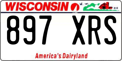 WI license plate 897XRS