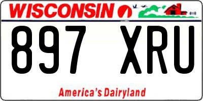 WI license plate 897XRU