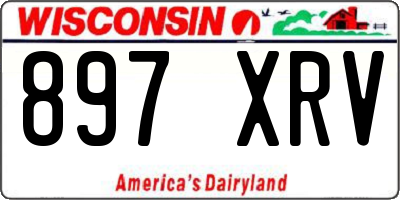 WI license plate 897XRV