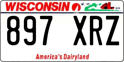 WI license plate 897XRZ