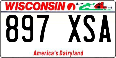 WI license plate 897XSA