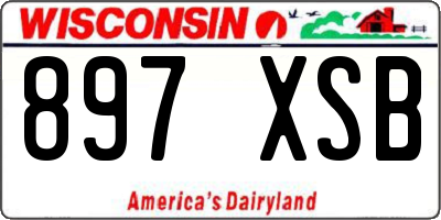 WI license plate 897XSB