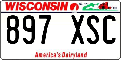 WI license plate 897XSC