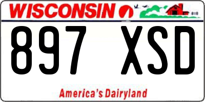 WI license plate 897XSD