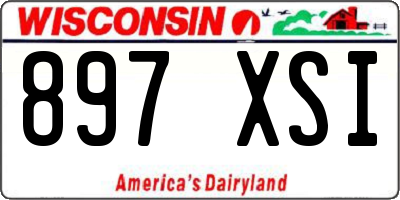 WI license plate 897XSI