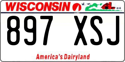WI license plate 897XSJ