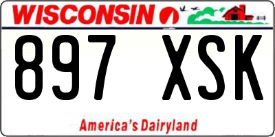 WI license plate 897XSK