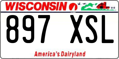 WI license plate 897XSL