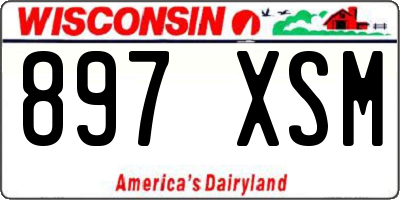 WI license plate 897XSM