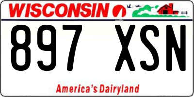 WI license plate 897XSN