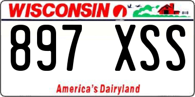 WI license plate 897XSS