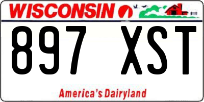 WI license plate 897XST
