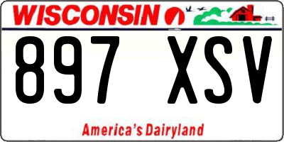 WI license plate 897XSV
