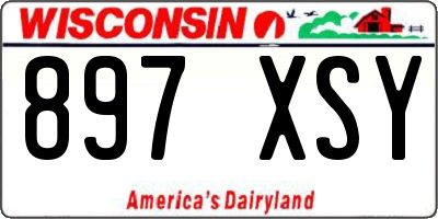 WI license plate 897XSY