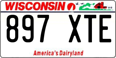 WI license plate 897XTE