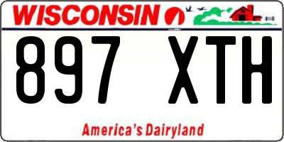 WI license plate 897XTH