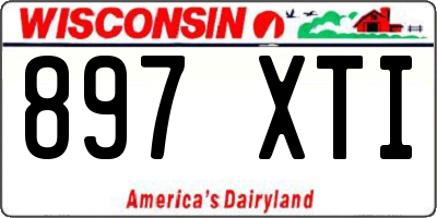 WI license plate 897XTI