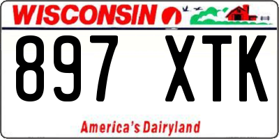 WI license plate 897XTK