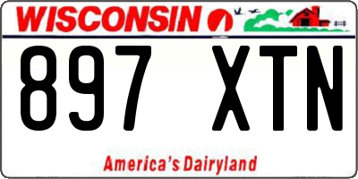 WI license plate 897XTN