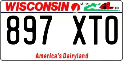 WI license plate 897XTO