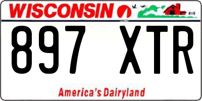 WI license plate 897XTR