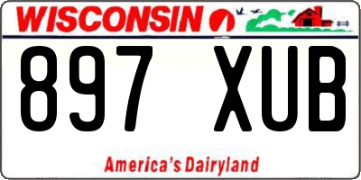 WI license plate 897XUB