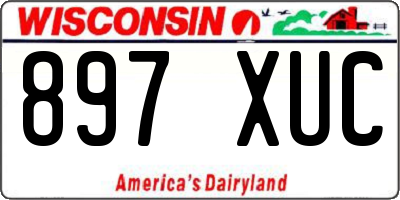 WI license plate 897XUC