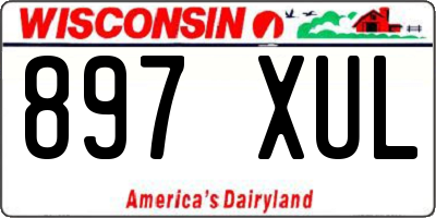 WI license plate 897XUL
