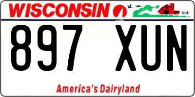 WI license plate 897XUN