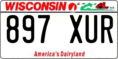 WI license plate 897XUR