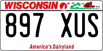 WI license plate 897XUS