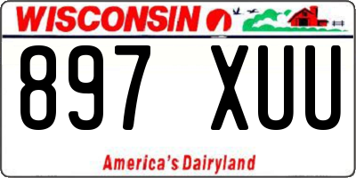 WI license plate 897XUU