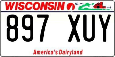 WI license plate 897XUY
