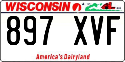 WI license plate 897XVF