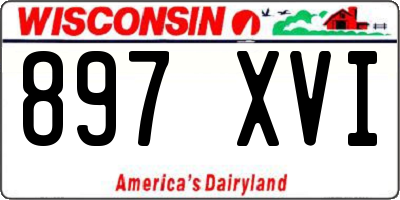 WI license plate 897XVI