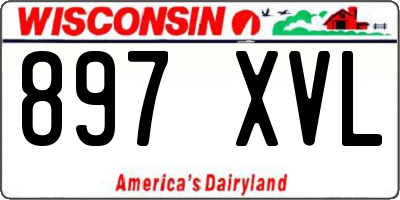 WI license plate 897XVL