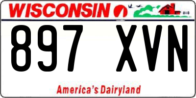 WI license plate 897XVN