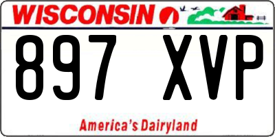 WI license plate 897XVP