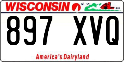 WI license plate 897XVQ