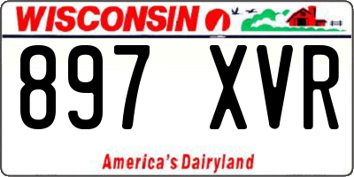 WI license plate 897XVR