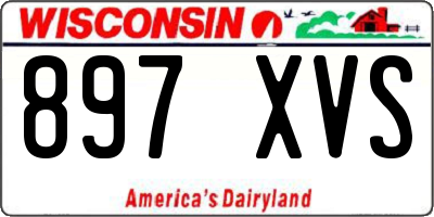 WI license plate 897XVS