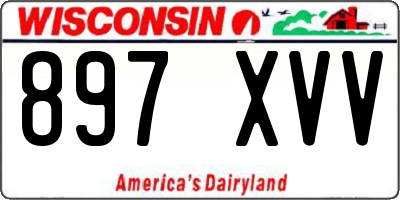 WI license plate 897XVV