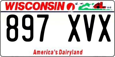 WI license plate 897XVX