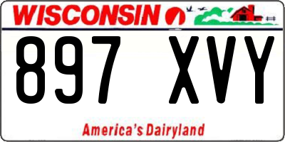 WI license plate 897XVY