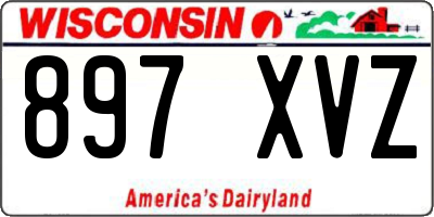 WI license plate 897XVZ