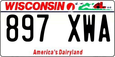 WI license plate 897XWA