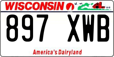 WI license plate 897XWB