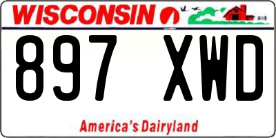 WI license plate 897XWD