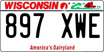 WI license plate 897XWE